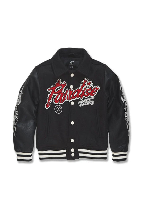 JORDAN CRIAG KIDS PARADISE TOUR VARSITY JACKET MULTI COLORS
