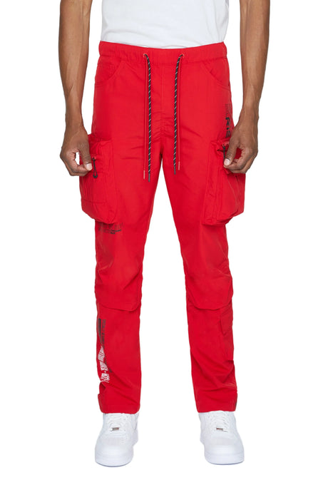 Smoke Rise - Nylon Jogger - Red