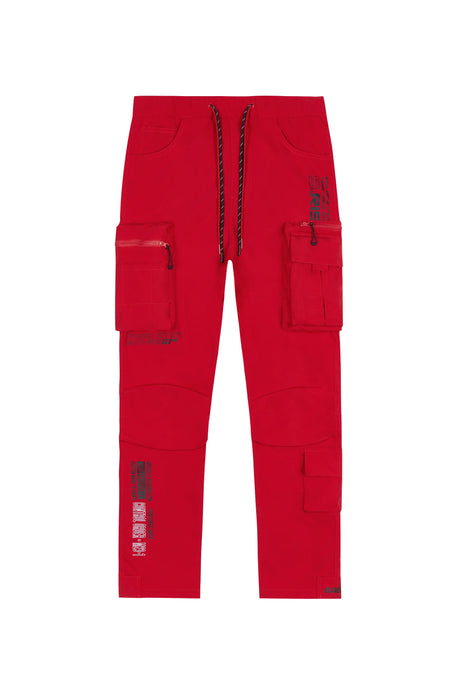 Smoke Rise - Nylon Jogger - Red