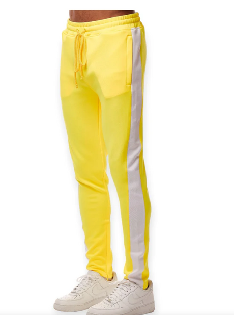Men's Fashion Neon Yellow Track Pant - Rebel Mind