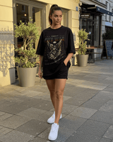 G West Angel Statue Streetwear Oversized Women's T-Shirt