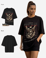 G West Angel Statue Streetwear Oversized Women's T-Shirt