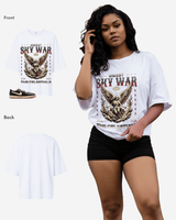 G West Angel Statue Streetwear Oversized Women's T-Shirt
