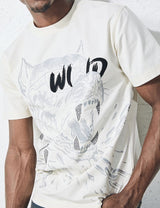 Bold multicolor T-shirt styled for eye catching streetwear look