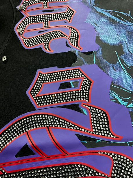 Casual outfit styled with a relaxed fit black T-shirt