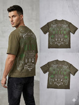 Casual outfit styled with a modern streetwear T-shirt