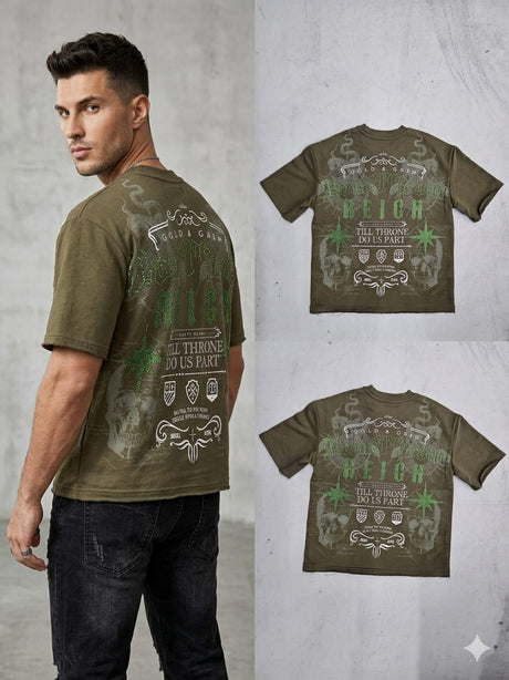 Casual outfit styled with a modern streetwear T-shirt