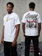 concept live with honor rhinestone t shirt white streetwear style