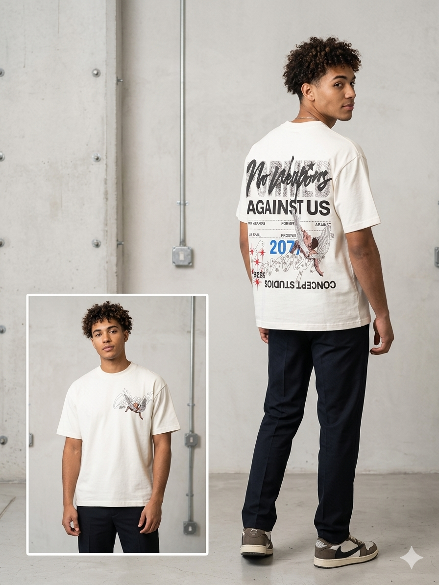 concept no weapons rhinestone boxy t shirt multi color streetwear
