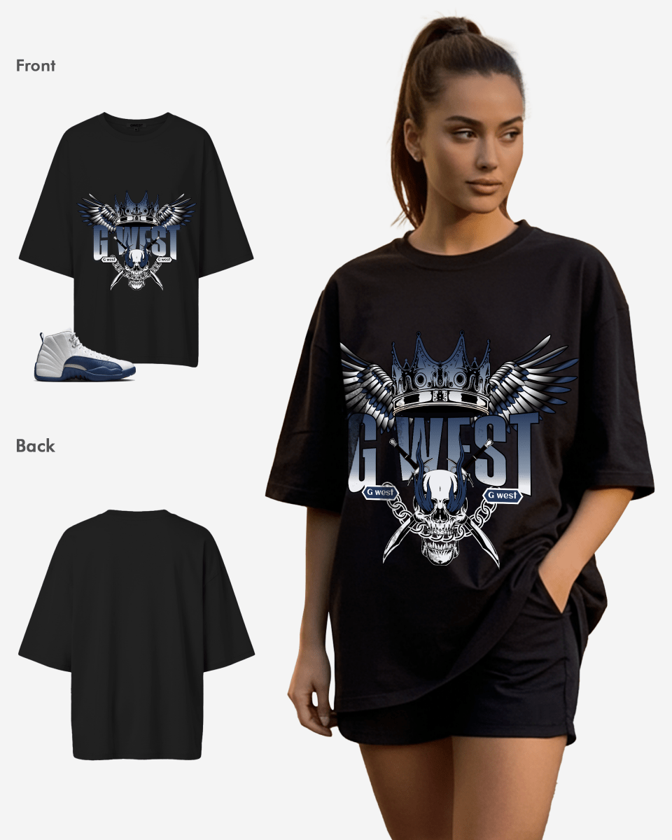 G West Crown Skull Oversized Women's T-Shirt