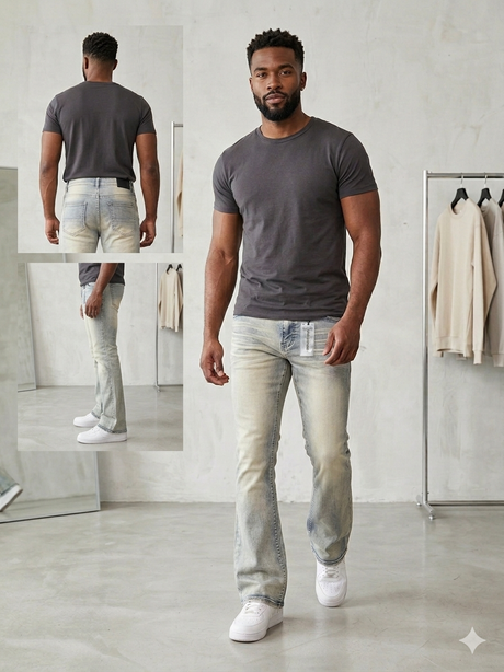 light wash stacked jeans david supply street fit denim
