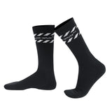 L/AB CO Off-White Diags Stripes Mid Calf Crew Socks 3 Pack Multi Colors
