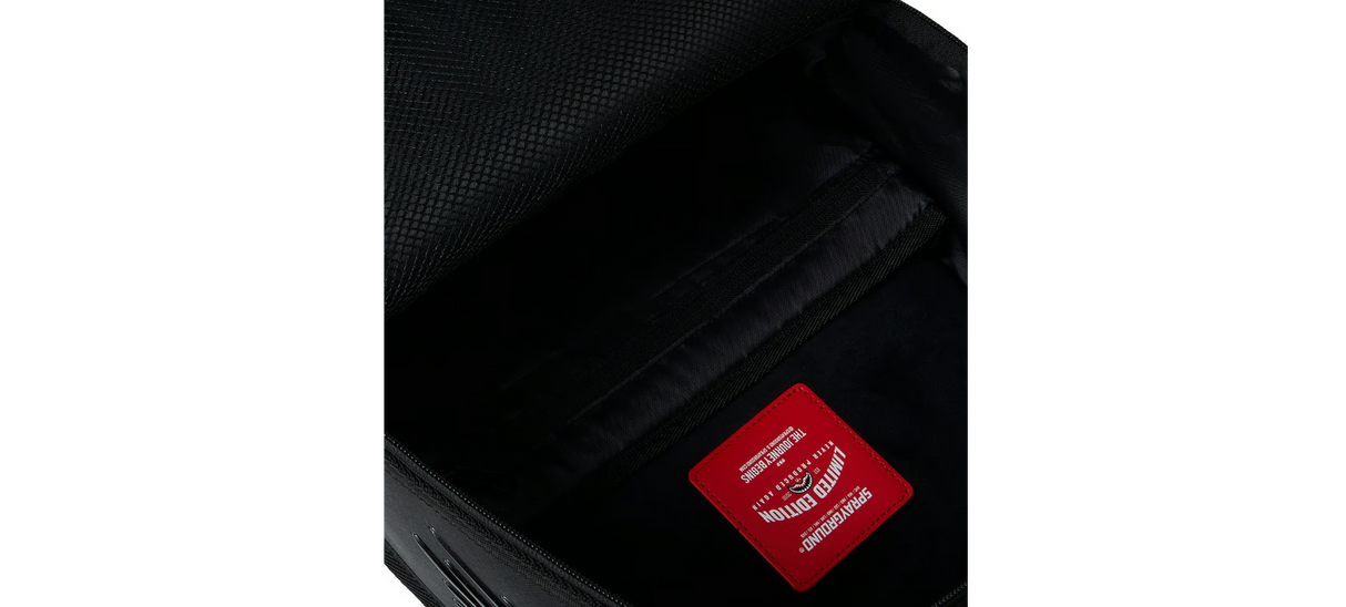 SprayGround Blacked Out Metallic Glossy Bossy Drip Dlxsv Backpack