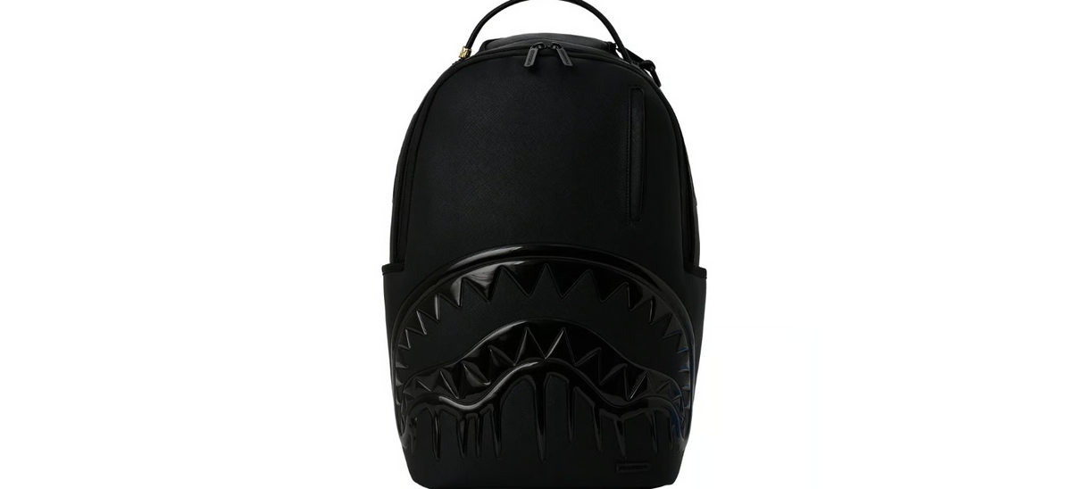 SprayGround Blacked Out Metallic Glossy Bossy Drip Dlxsv Backpack