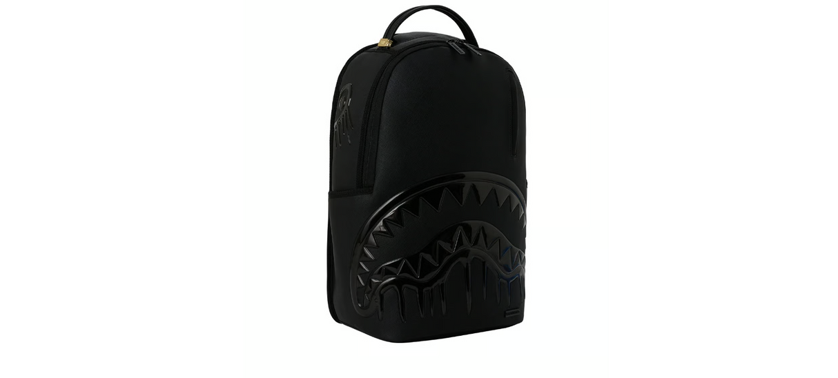 SprayGround Blacked Out Metallic Glossy Bossy Drip Dlxsv Backpack