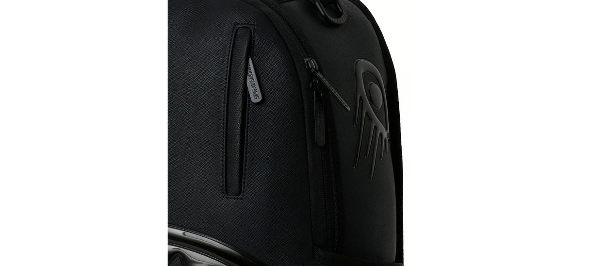 SprayGround Blacked Out Metallic Glossy Bossy Drip Dlxsv Backpack