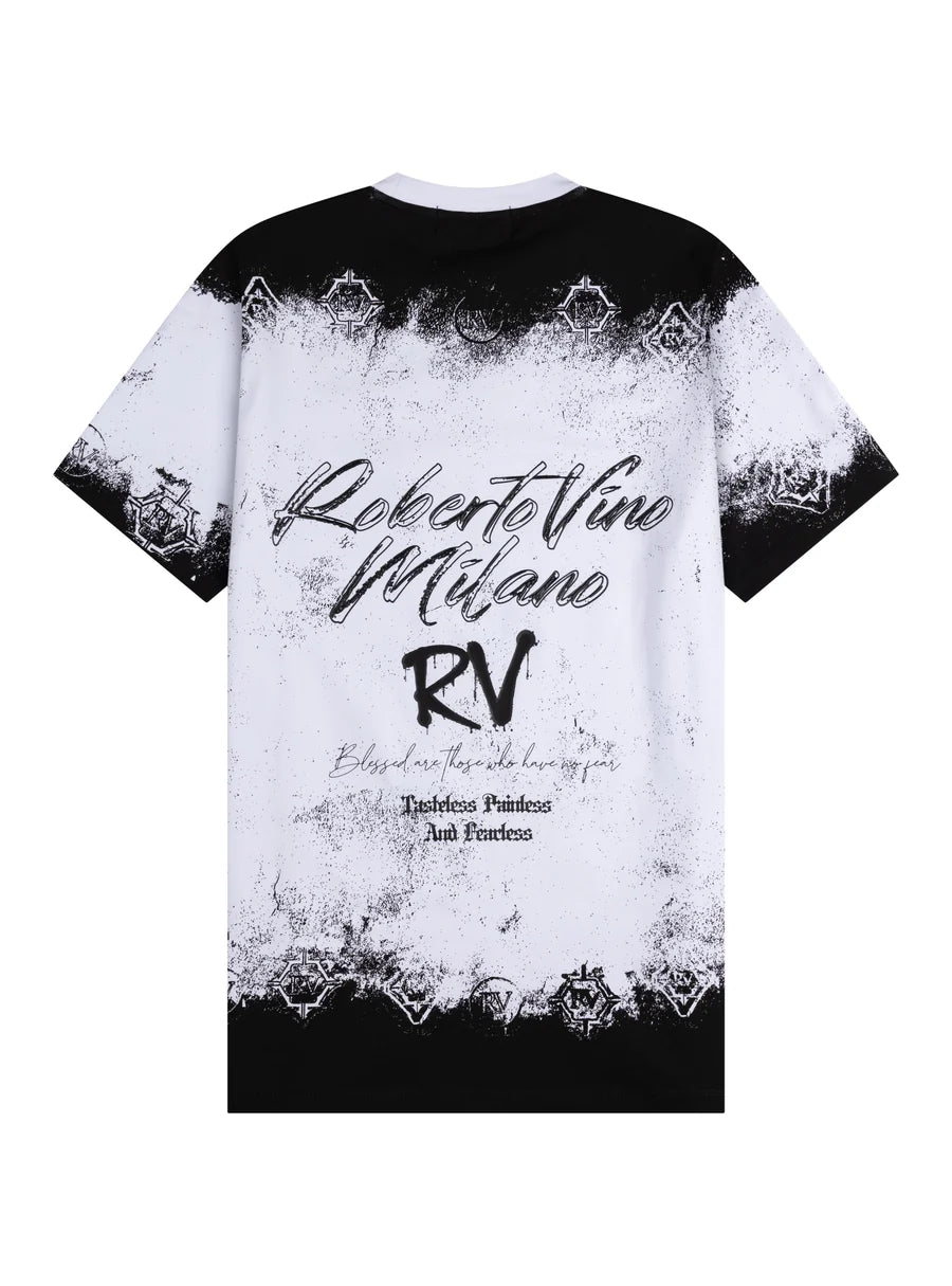 Roberto Vino Milano Tasteless Paintless & Fearless Slim Fit T-Shirt Multi Colors