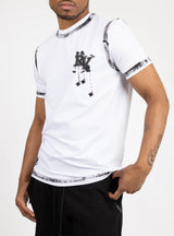 Roberto Vino Milano Drope Logo Slim Fit T-Shirt Multi Colors