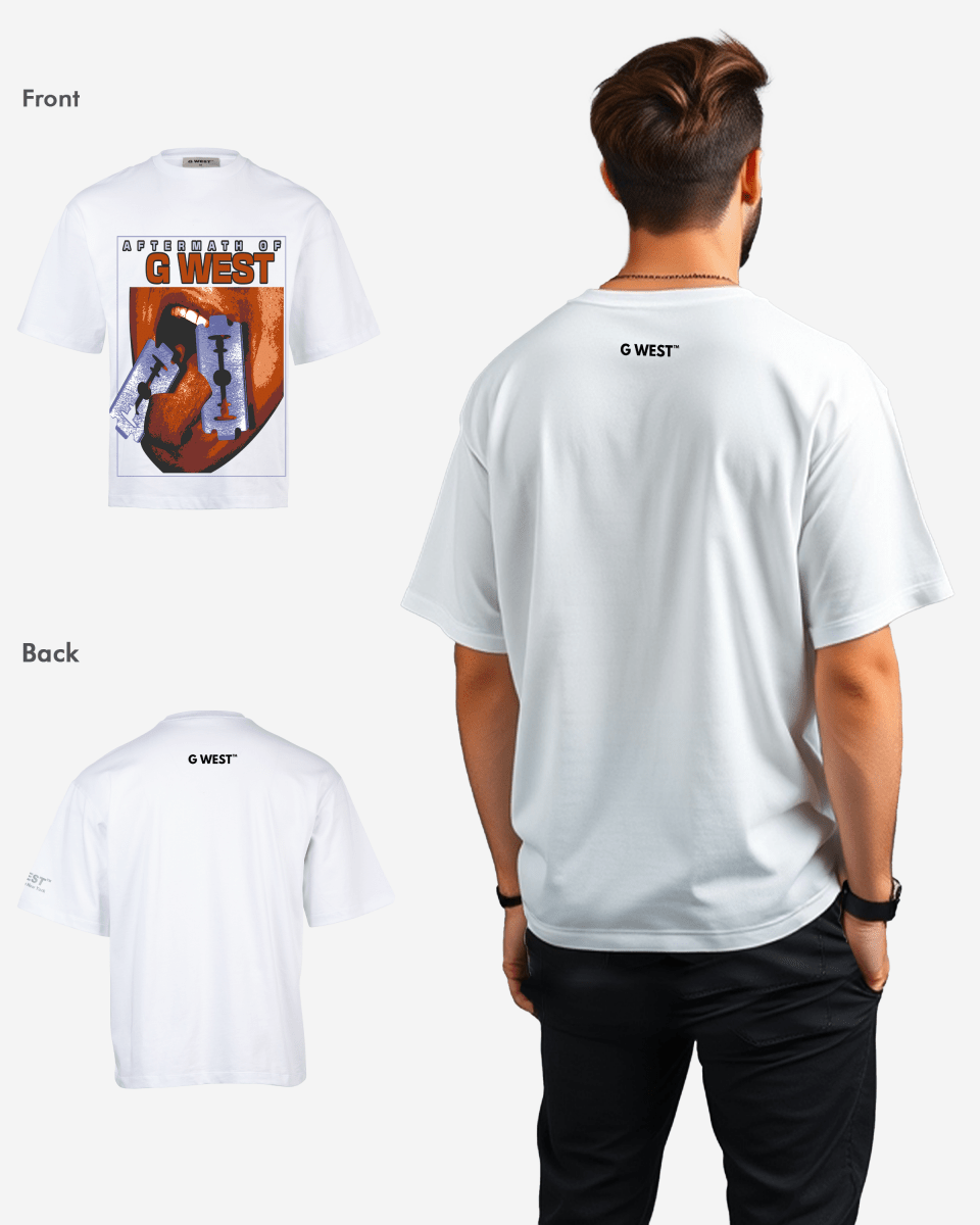 G-WEST AFTERMATH OF G WEST OVERSIZED TEE