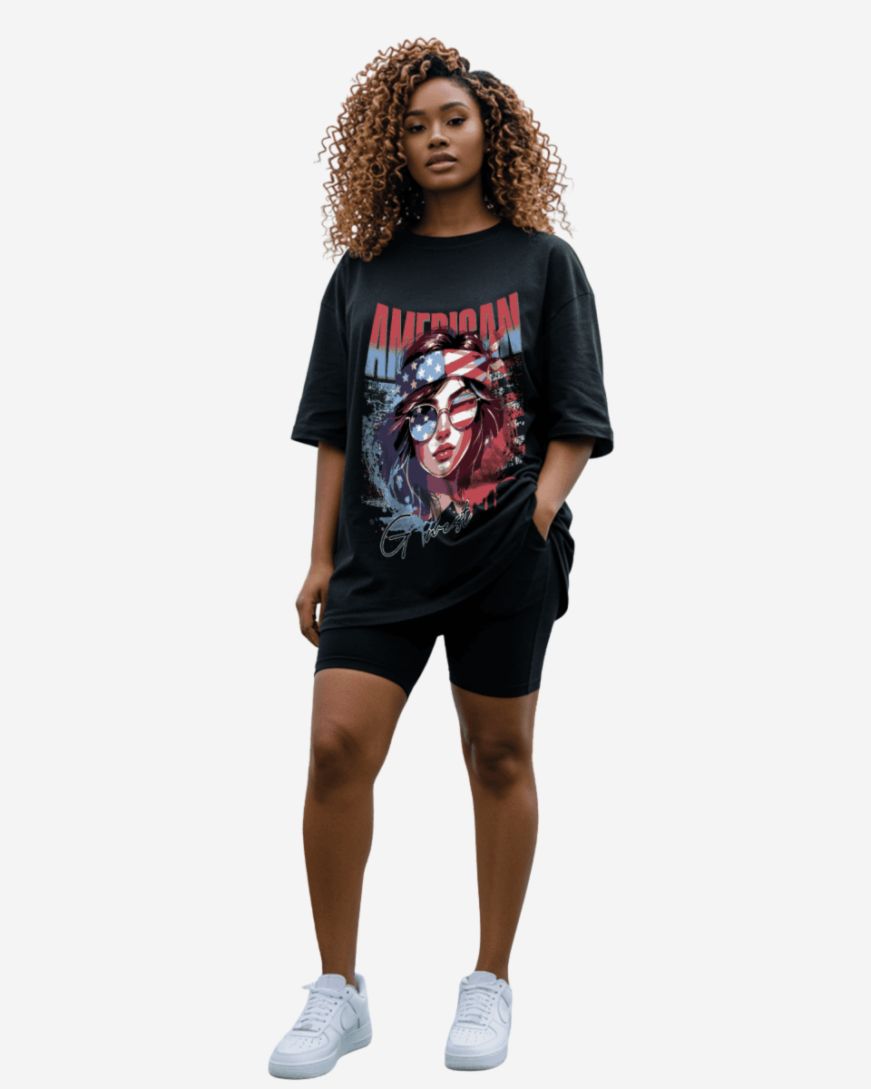 G West American Babe Oversized Women's T-Shirt