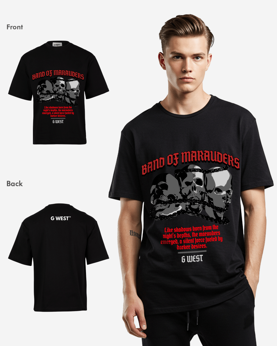G-WEST BAND OF MARAUDERS OVERSIZED TEE