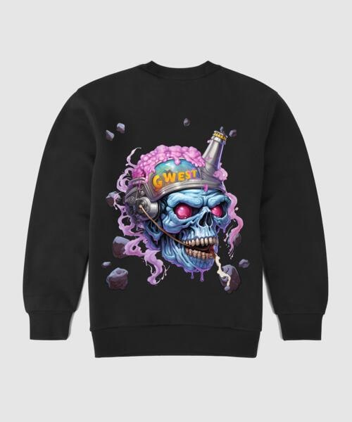 G West Beer Buddies Fleece Crewneck With Invisible Zippers