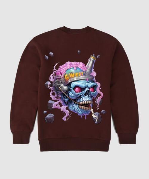G West Beer Buddies Fleece Crewneck With Invisible Zippers