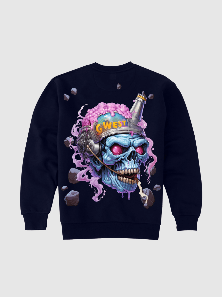 G West Beer Helmet Zombie Heavy Premium Crewneck