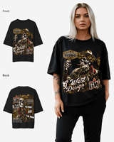 G West Being Enlightened Acid Wash Premium Oversized Tee - WOMEN
