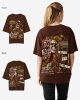 G West Being Enlightened Acid Wash Premium Oversized Tee - WOMEN