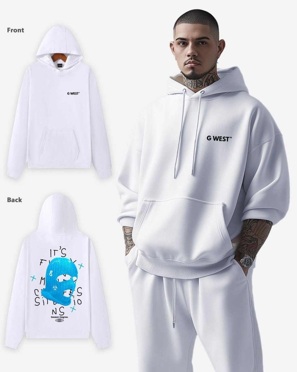 G West Blue Ski Mask Oversized Hoodie