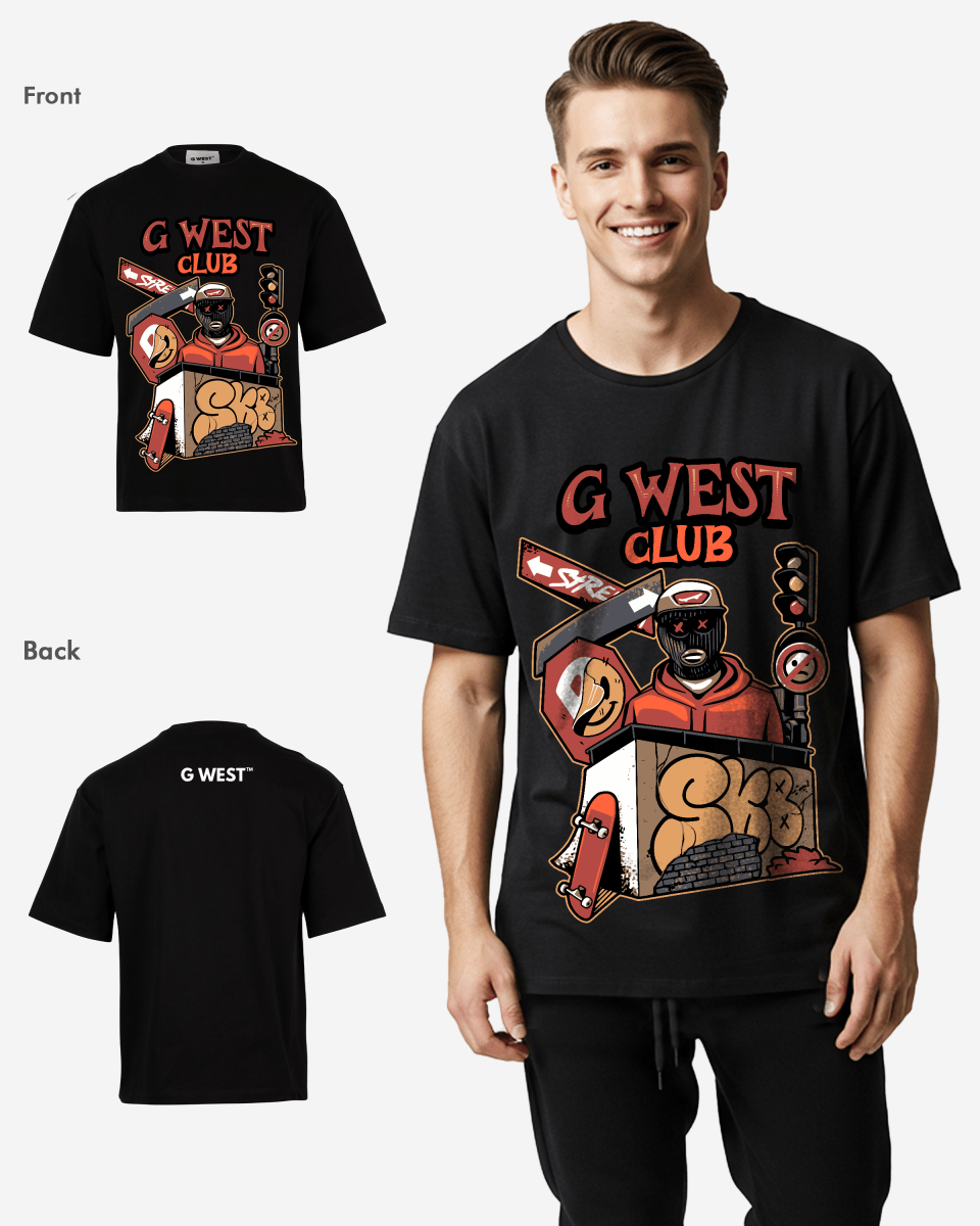 G WEST CLUB Oversized TEE