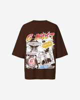 G West Cosmic Sky Ride Double Hit Premium Oversized Tee  - WOMEN