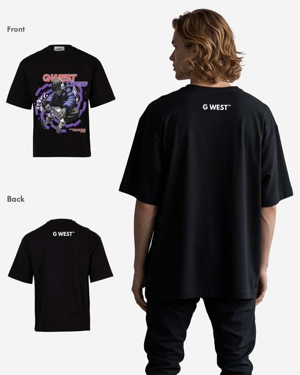 G WEST CREW OVERSIZED TEE