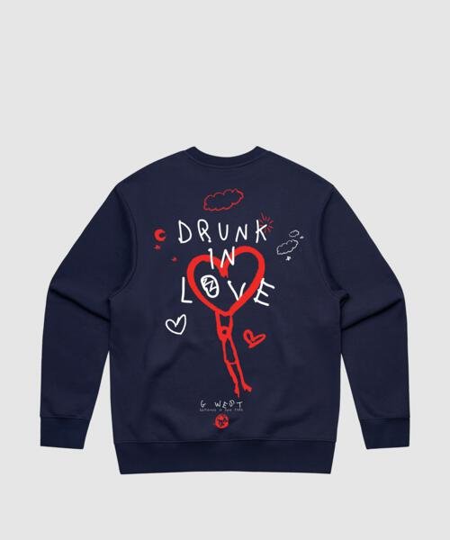 G West Drunk In Love Heavy Premium Crewneck