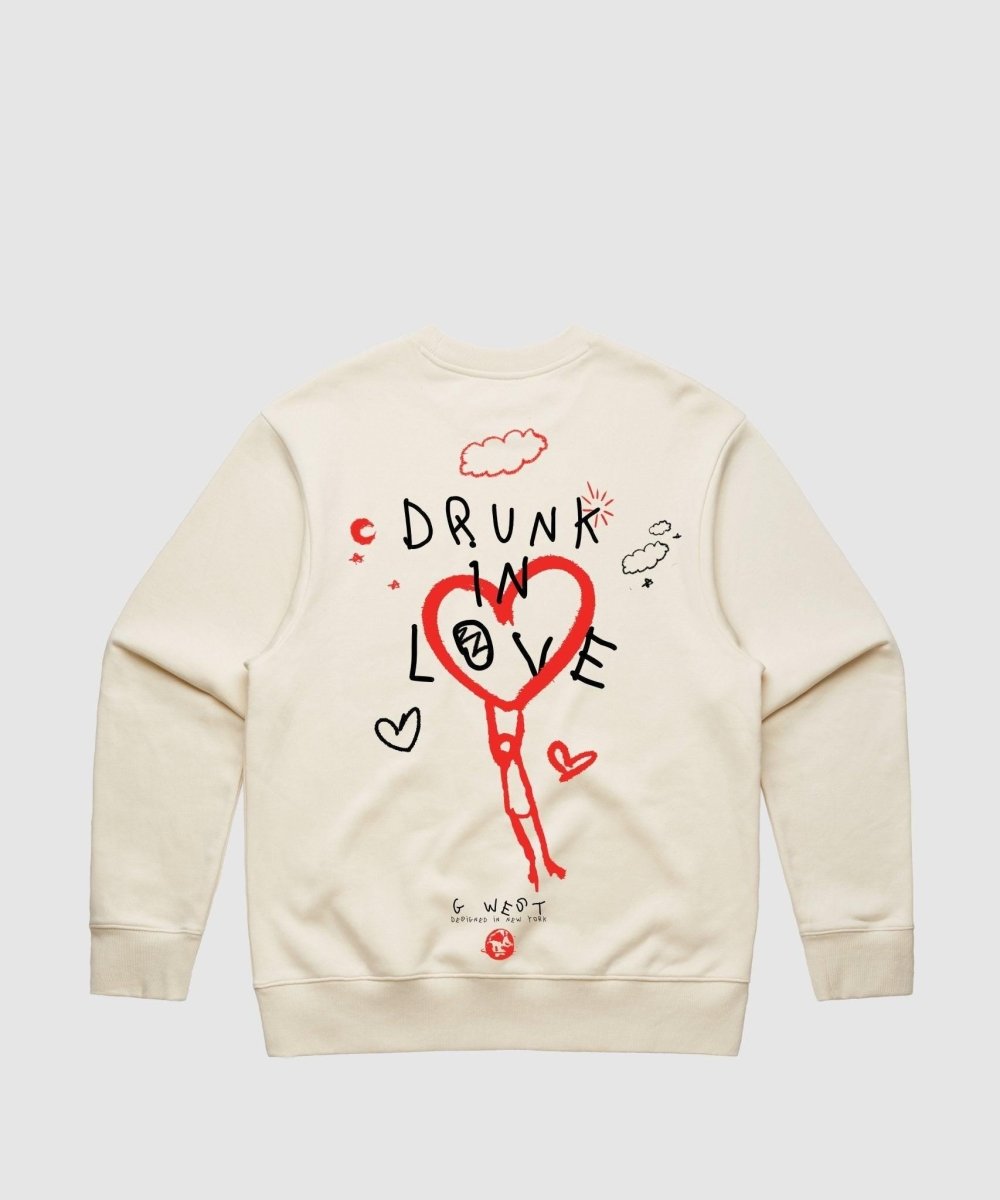 G West Drunk In Love Heavy Premium Crewneck