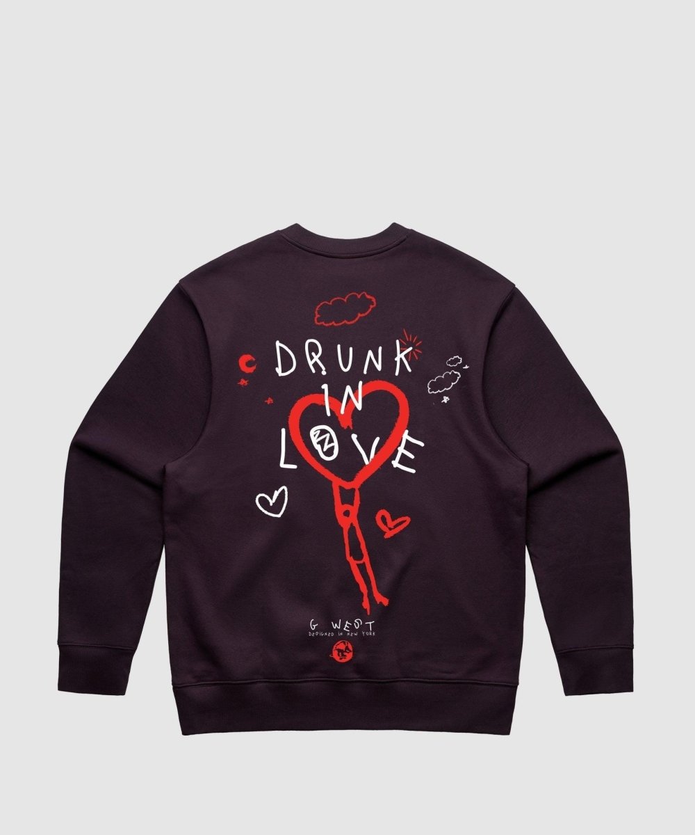 G West Drunk In Love Heavy Premium Crewneck