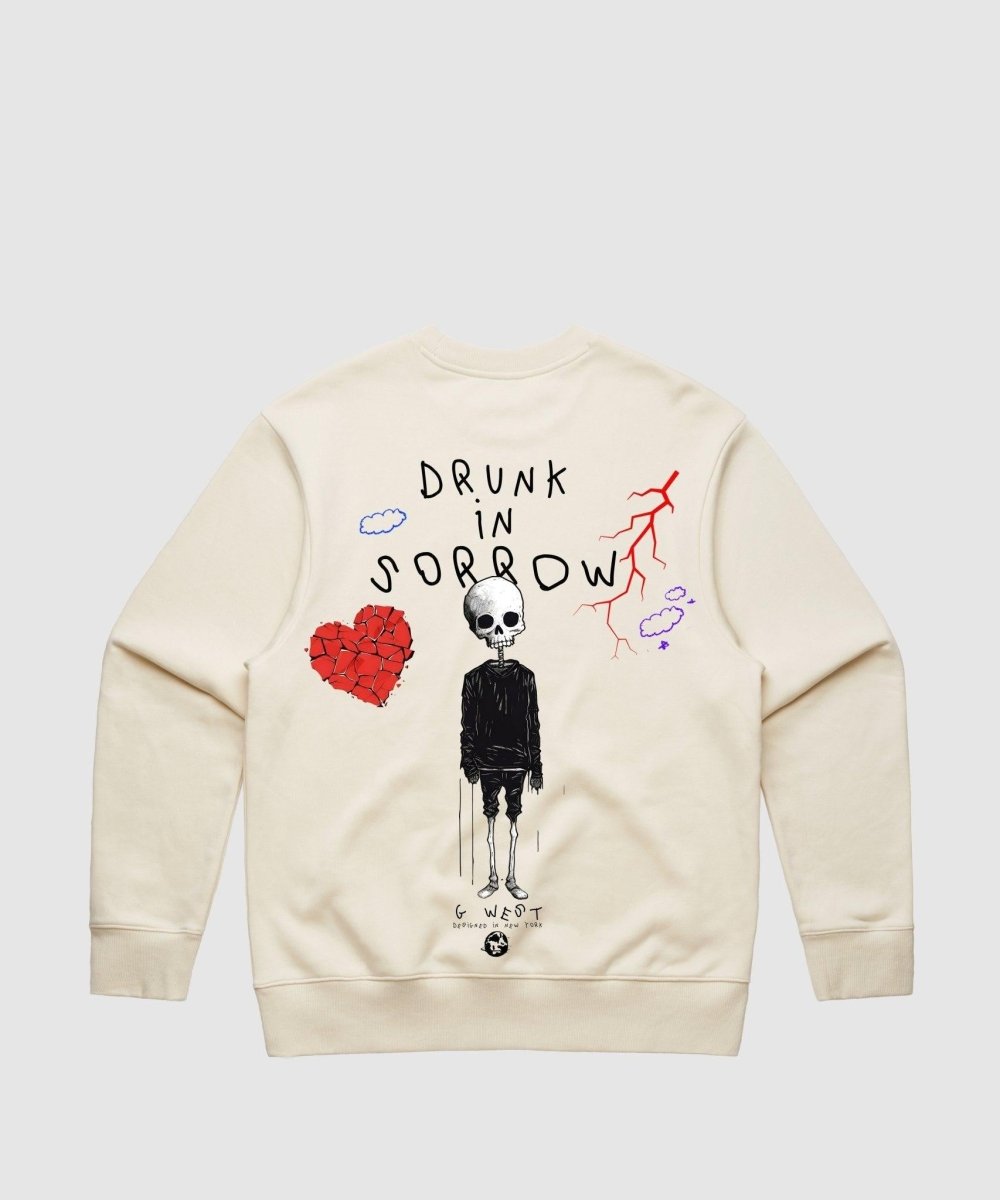 G West Drunk In Sorrow Heavy Premium Crewneck
