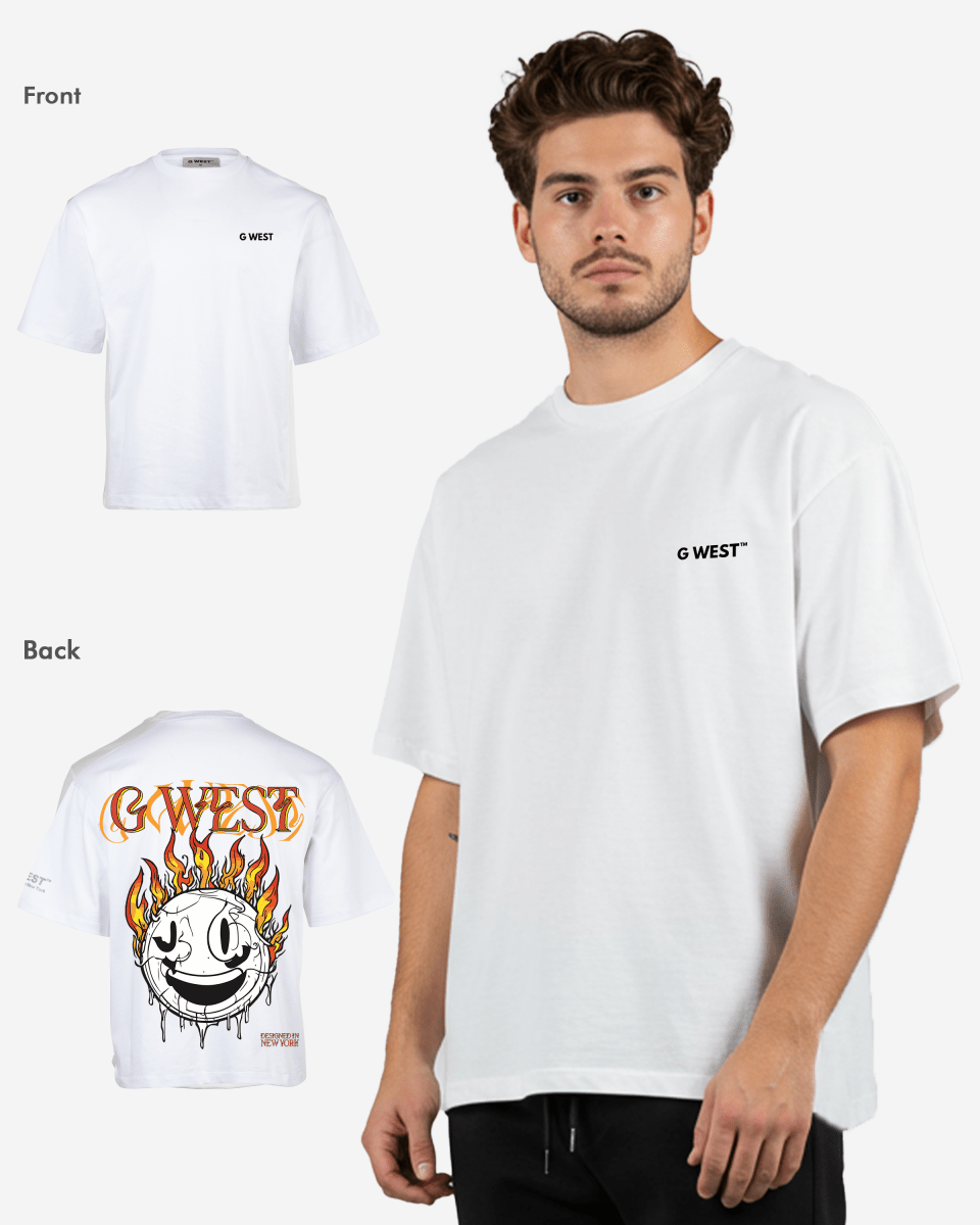 G West Fire Smile Life Style Oversized Tee Mens