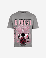 G West Game of G Baby Blue Black Oversized Tee