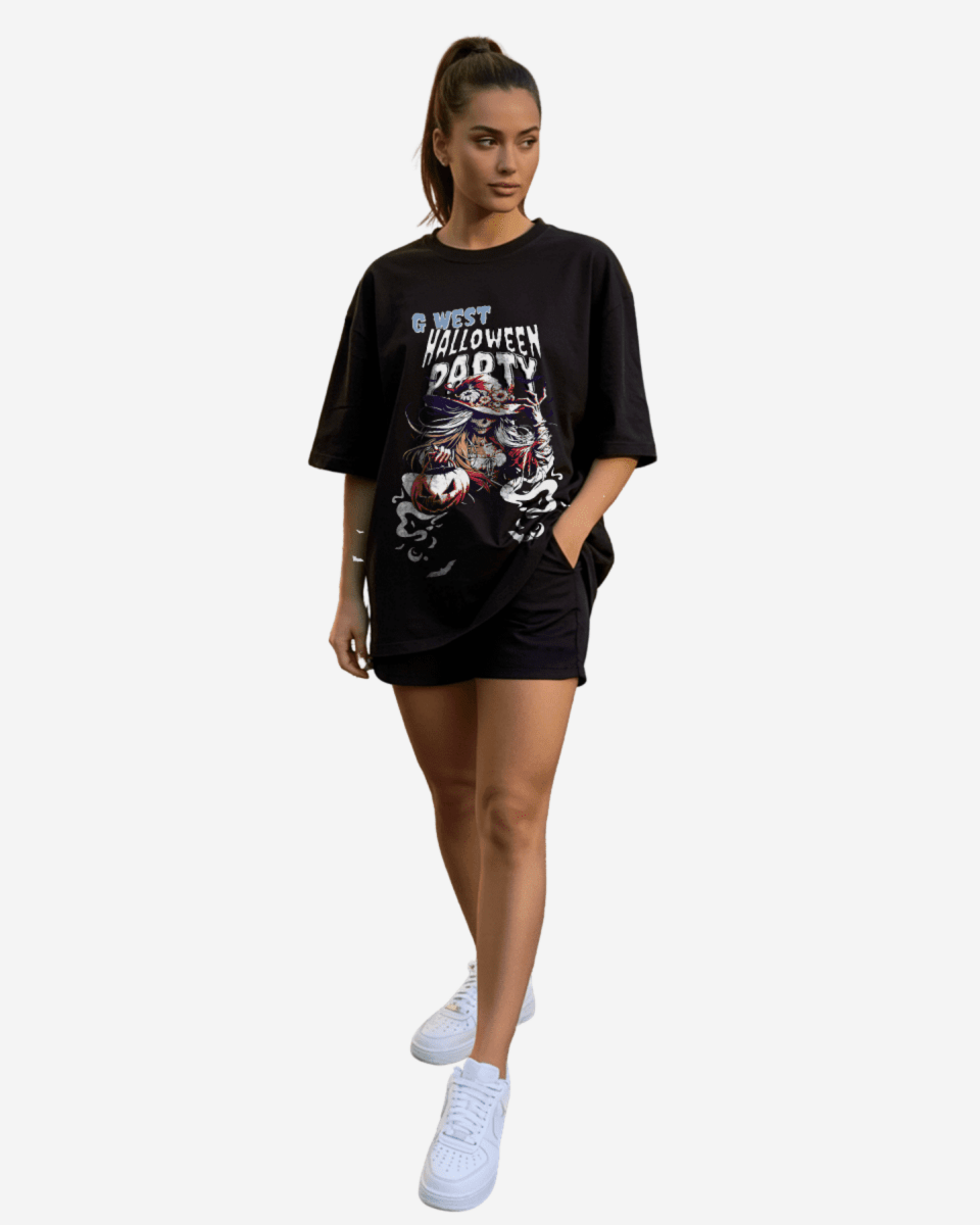 G West Halloween Party Oversized Women's T-Shirt