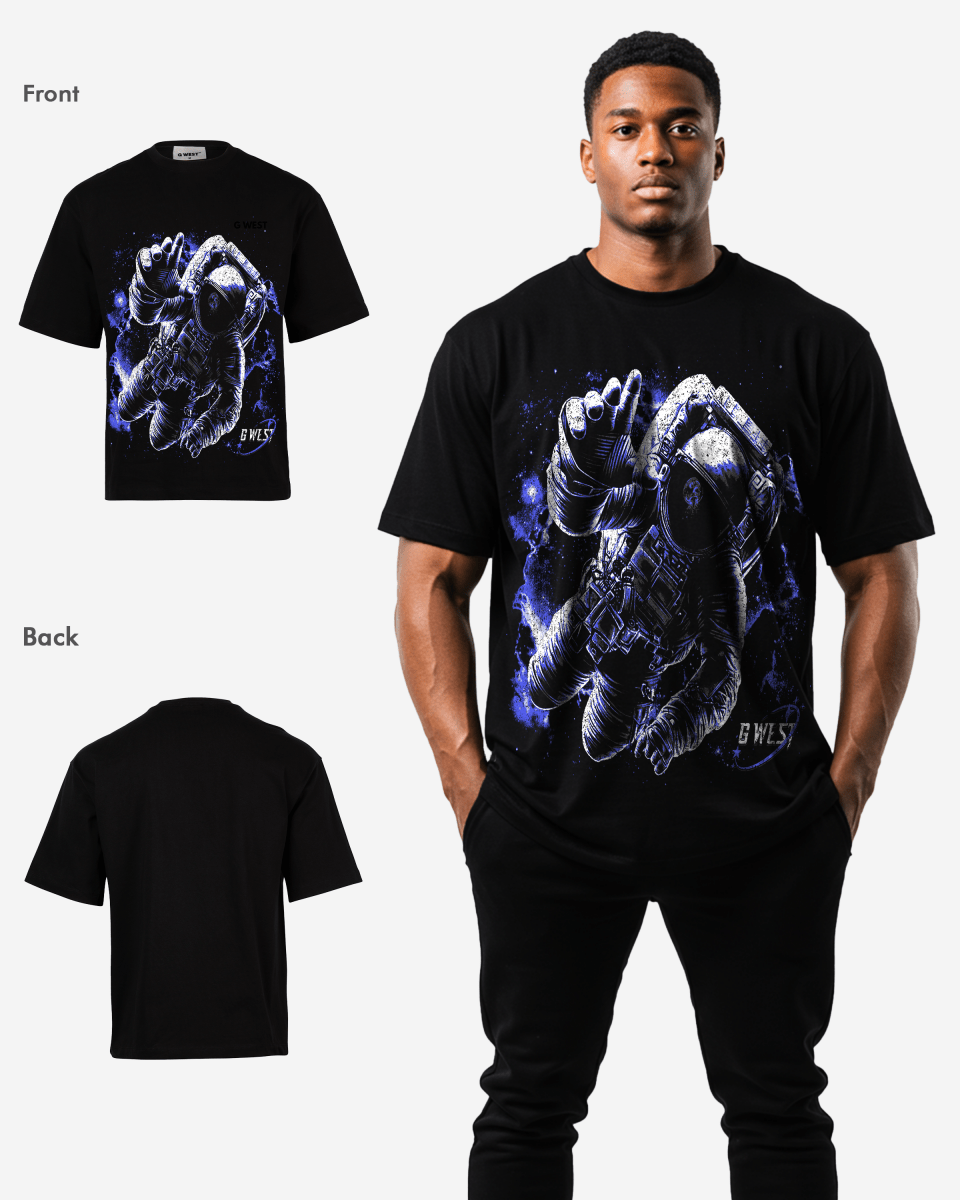 G West Heavy Weight Galaxy Menâ€™s Premium Oversized Tee