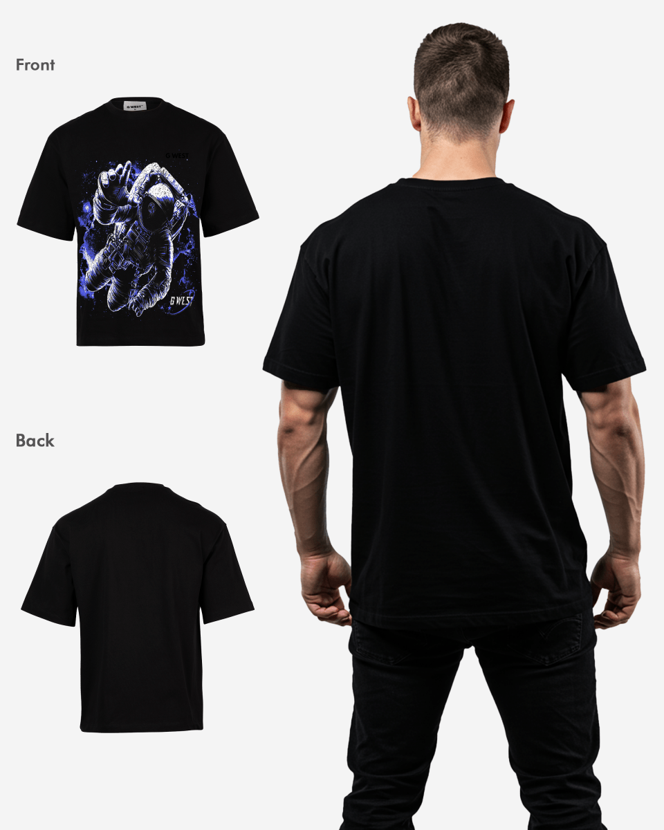 G West Heavy Weight Galaxy Menâ€™s Premium Oversized Tee