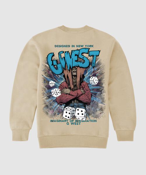G West Imagine Of Imagination Fleece Crewneck With Invisible Zippers