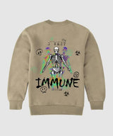 G West Immune Skeleton Fleece Crewneck With Invisible Zippers