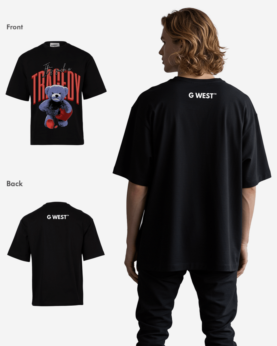 G-WEST IT'S SUCH A TRAGEDY OVERSIZED TEE