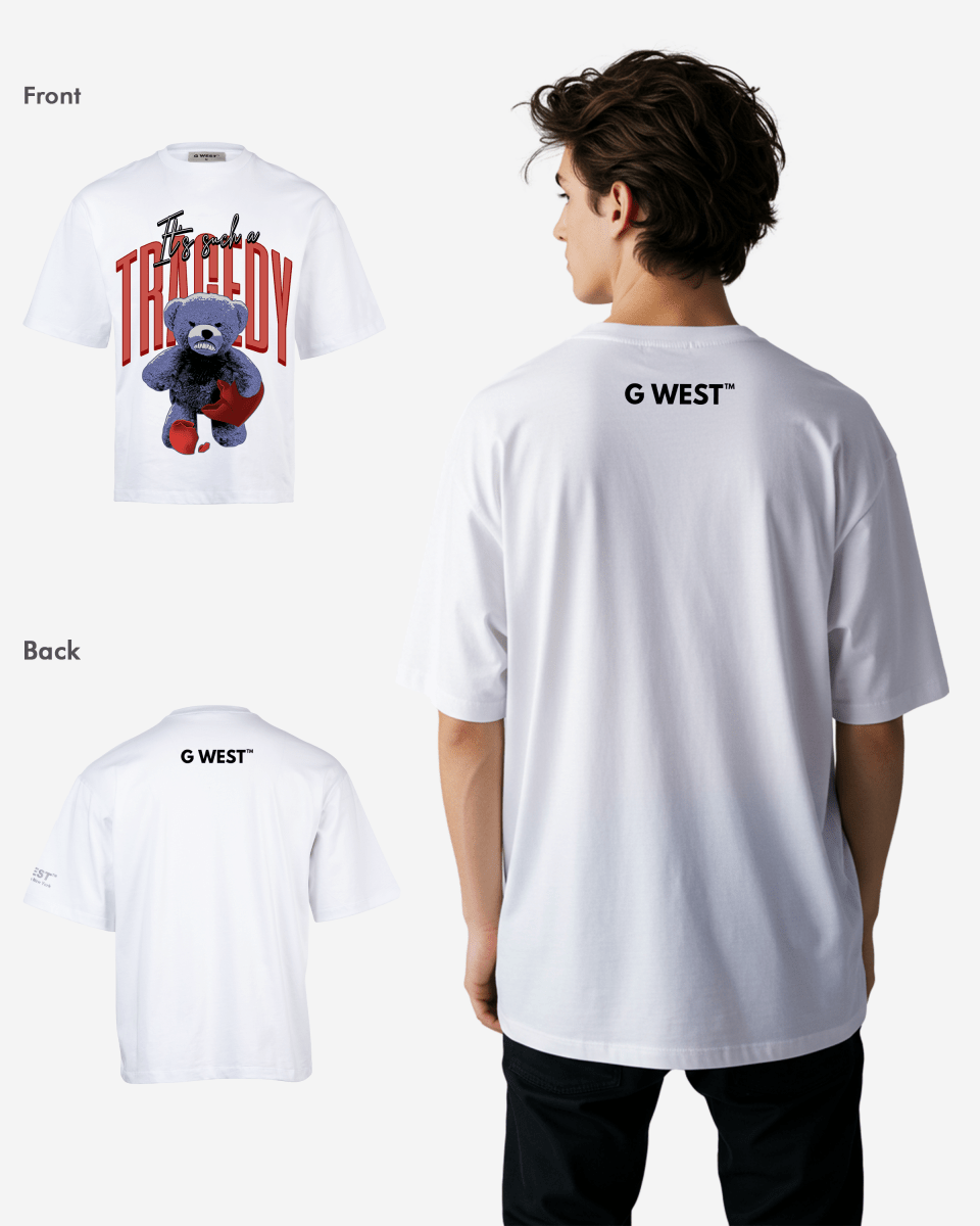 G-WEST IT'S SUCH A TRAGEDY OVERSIZED TEE