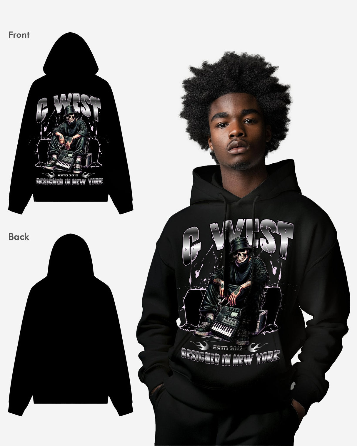 G West Jamming With The Dead Oversize Hoodie