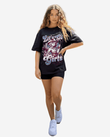 G West Let's Go Girls Oversized Womens T-Shirt