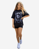 G West Lionism Robotic Oversized Women's T-Shirt